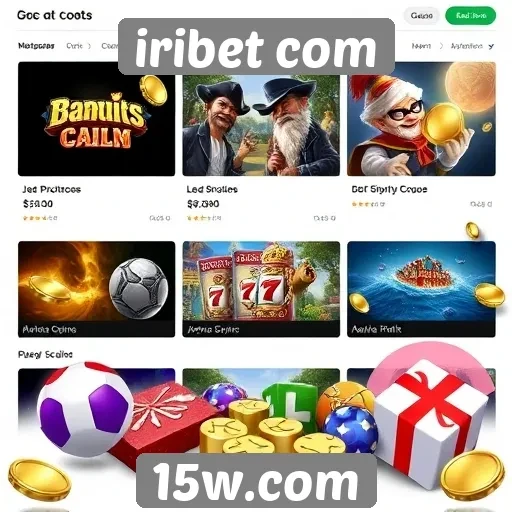 Visão geral das ofertas de jogos no site iribet com